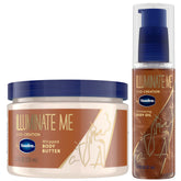 Vaseline Illuminate Me butter — whipped texture delivering deep hydration.