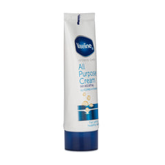 Applying Vaseline Intensive Care All Purpose Cream to dry hands to soften skin.