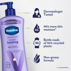Piel seca relajada con Vaseline Cuidado Intensivo.