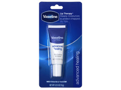 Bálsamo labial Vaseline Lip Therapy Avanzada, con dos barras visibles para usar en casa.