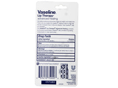 Paquete de cuatro bálsamos Vaseline Lip Therapy Avanzada, listo para llevar en bolso.