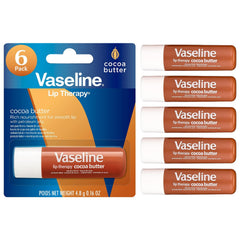 Vaseline Lip Therapy manteca de cacao bálsamo en stick para labios suaves.
