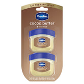 Vaseline Lip Therapy Cocoa Butter mini balm provides moisture for dry lips with a natural gloss.