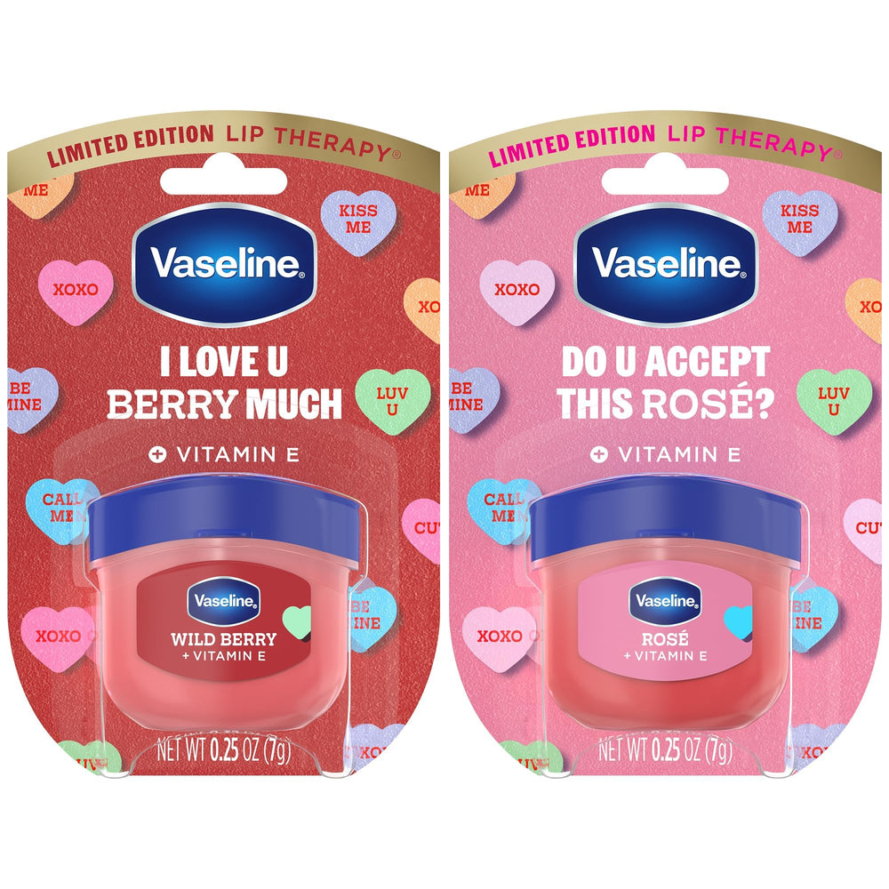 Vaseline Lip Therapy mini Rose tinted balm for subtle color and moisture.