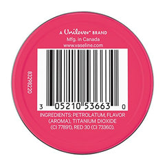 Vaseline Lip Therapy tin open showing glossy balm for dry lips relief