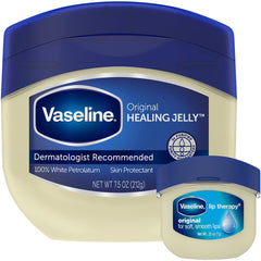 Vaseline Original Healing Jelly 7.5 oz jar demonstrates a deep moisturizing barrier for dry skin