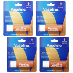 Vaseline terapía labial con manteca de cacao para hidratación duradera.