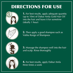 Aceite capilar Vatika Amla para brillo natural y cabello sano.