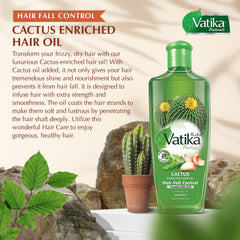 Vatika Naturals Aceite Cactus Masaje Cabello: masaje en cuero cabelludo para fortalecimiento.