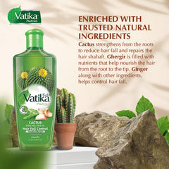 Vatika Naturals Aceite Cactus Textura Ligera: absorción rápida sin grasa.