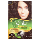 Vatika Naturals Rich Black dye sachets for precise, mess-free application