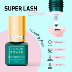 VAVALASH black lash adhesive seal highlights seamless lash results