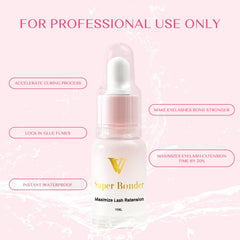 VAVALASH lash bonder drying time close-up shows fast cure at the root area.