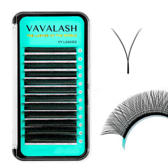 VAVALASH YY premade Y lashes in D curl 0.07mm tray for quick fans.