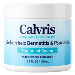 Vbolre Calvris scalp and beard comfort cream bottle showing non-greasy daily care