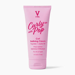 V&CO Curly Pop: crema definidora para rizos, con definición y brillo duradero.