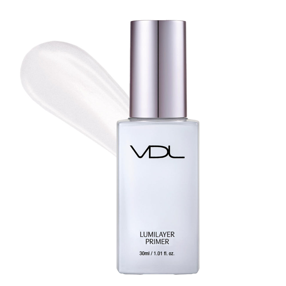 VDL Lumilayer Primer: perlas violetas iluminan la tez para un glow natural