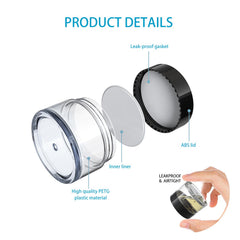 VEAIDE travel containers lid black showing secure, leak-proof cap