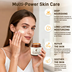 Veakoo beef tallow body balm on forearm highlights multi-task hydration.