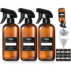 Veco 10oz spray bottle with 360° spray for hard-to-reach cleaning.