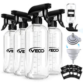Veco 500mL graduated spray bottle with 360° spray for versatile cleaning.
