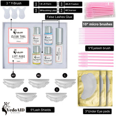 VedoAID eyelash lift kit perming solution providing gentle lift for natural lashes.