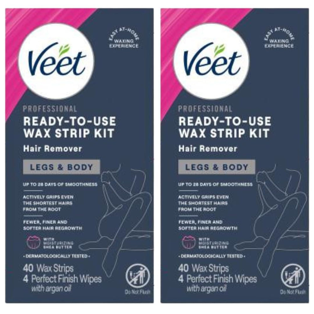 Veet leg and body wax strips deliver close-root removal for smooth skin.