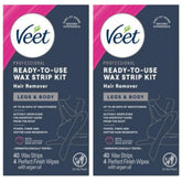 Veet leg and body wax strips deliver close-root removal for smooth skin.