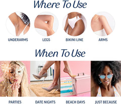 Veet ready-to-use wax strips remove hair close to root without heating.
