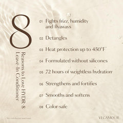VEGAMOUR HYDR-8 spray applying to damp hair for detangling and hydration