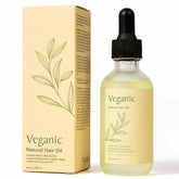 Veganic Natural Hair Growth Oil rosemary bottle showcases premium botanicals for scalp nourishment