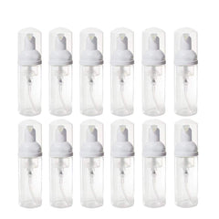 veidia 12-pack clear mini foaming bottles for travel and refillable use