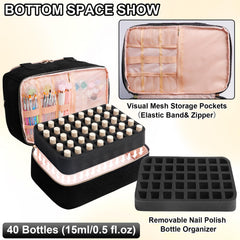 Veirdro nail lamp compartment keeps LED lamp within easy reach during transport.