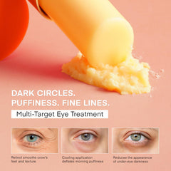 Under-eye application shows mess-free glide for easy nightly use.