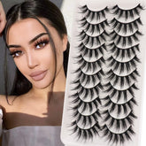 Veleasha Lashes fluffy wispy criss-cross pack for a bold, lightweight daytime look