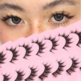 Veleasha Manga Cat Eye lashes inner 7mm to outer 15mm length for a lifted look.