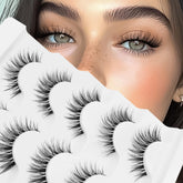 Veleasha Lashes wispy ends for a natural, fluttery look.