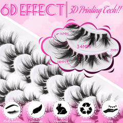 Veleasha Premium fibers keep lashes lightweight, fluffy, and durable