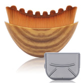 VELLASIO lymphatic contour face brush front view shows ergonomic design for daily use.
