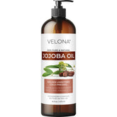 Velona Aceite de Jojoba, botella con dispensador para hidratación diaria de rostro y cuerpo.
