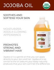 Velona Jojoba Oil pour close-up highlights pure, unrefined texture and clean formula.