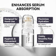 VELORA Hydrating Peptide HA Serum bottle supports daily hydration and radiant skin.