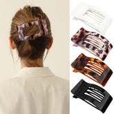 VELSCRUN flat hair clip in matte brown with strong grip for all hair types.