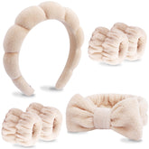 VELSCRUN spa headband espumo, suave para lavado facial y comodidad durante la limpieza