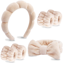 VELSCRUN spa headband espumo, suave para lavado facial y comodidad durante la limpieza