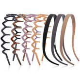 VELSCRUN Zig Zag Claw Comb Headband in black for secure all-day hold