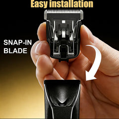 Close up Velurie blade showing sharp edges for precise grooming