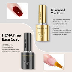 Venalisa base coat bottle ensures smooth adhesion and even color payoff