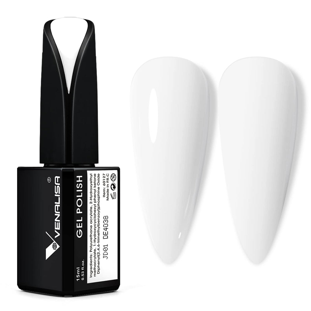 Venalisa Pure White gel polish bottle with vibrant color for salon-ready nails