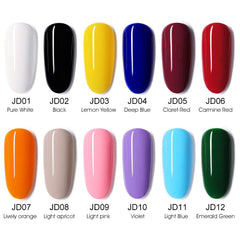 Venalisa Pure White gel polish color swatch on nail for consistency